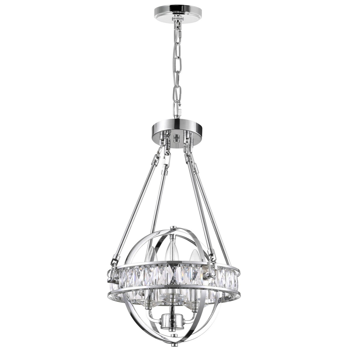 CWI Lighting - 9957P12-3-601 - Three Light Mini Chandelier - Arkansas - Chrome