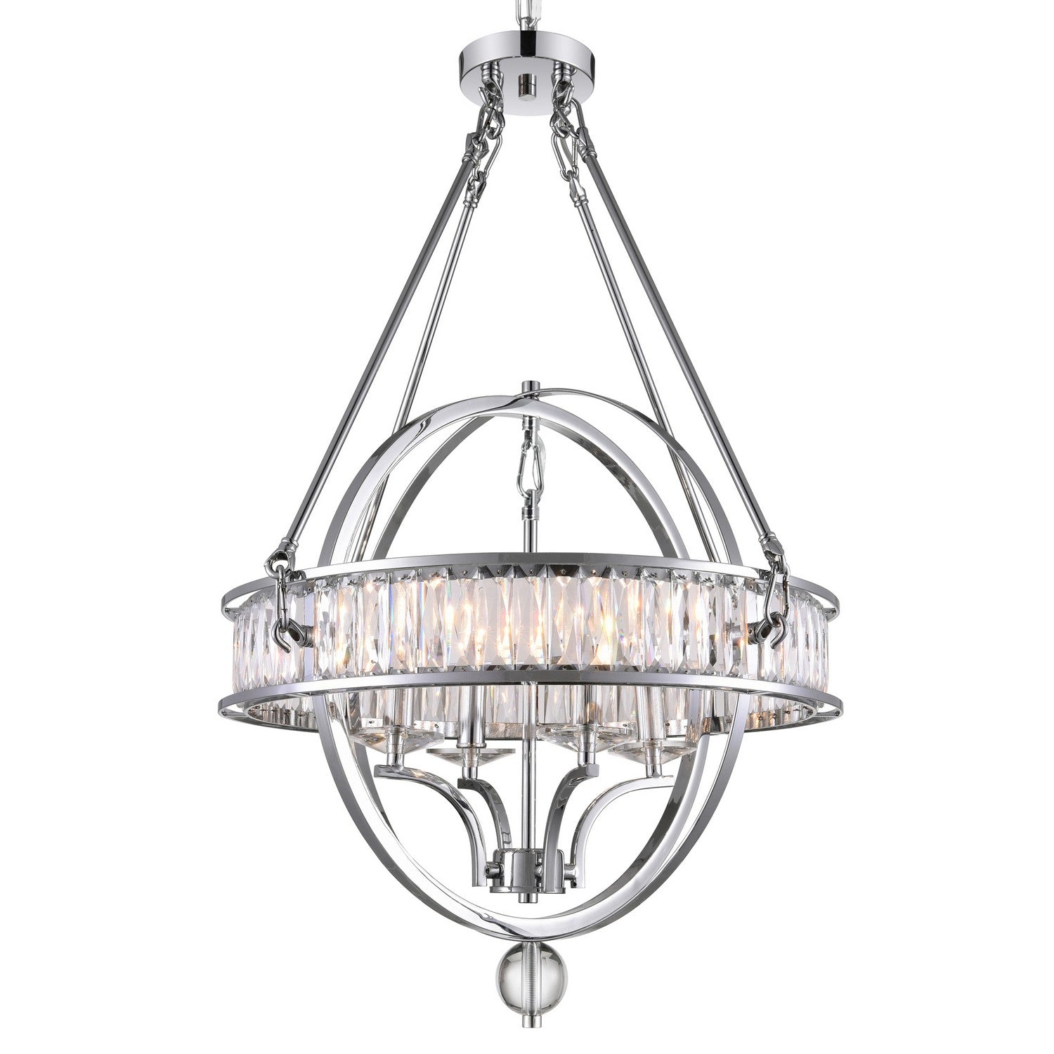 CWI Lighting - 9957P20-4-601 - Four Light Chandelier - Arkansas - Chrome