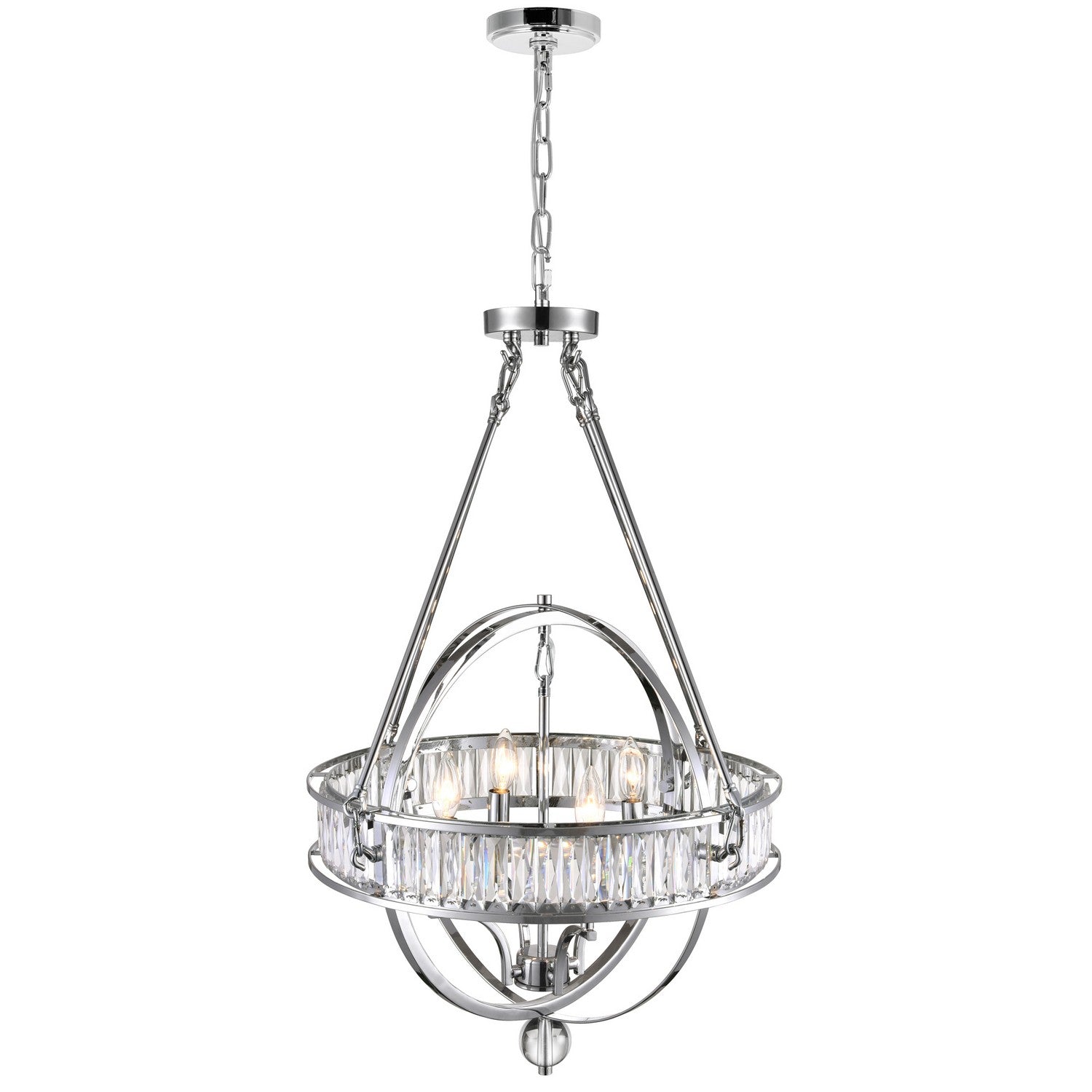 CWI Lighting - 9957P20-4-601 - Four Light Chandelier - Arkansas - Chrome