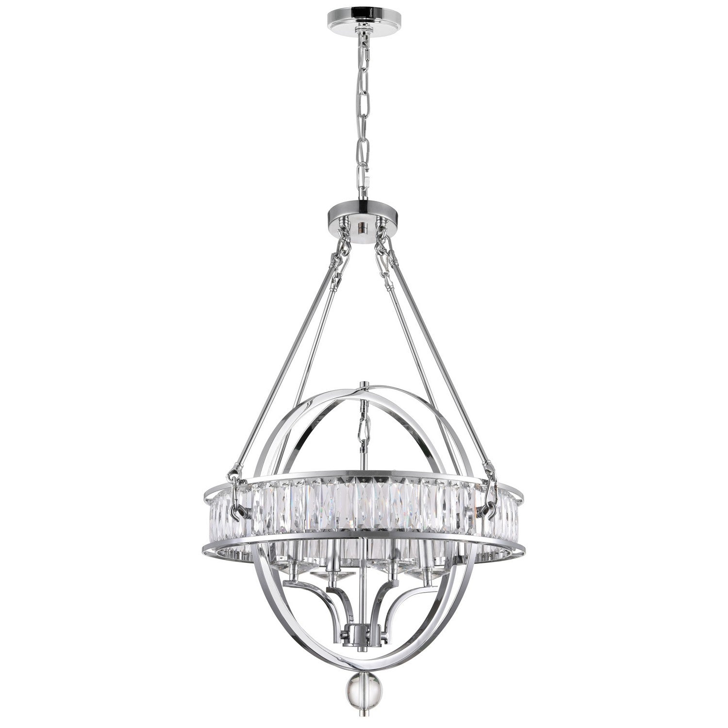 CWI Lighting - 9957P20-4-601 - Four Light Chandelier - Arkansas - Chrome