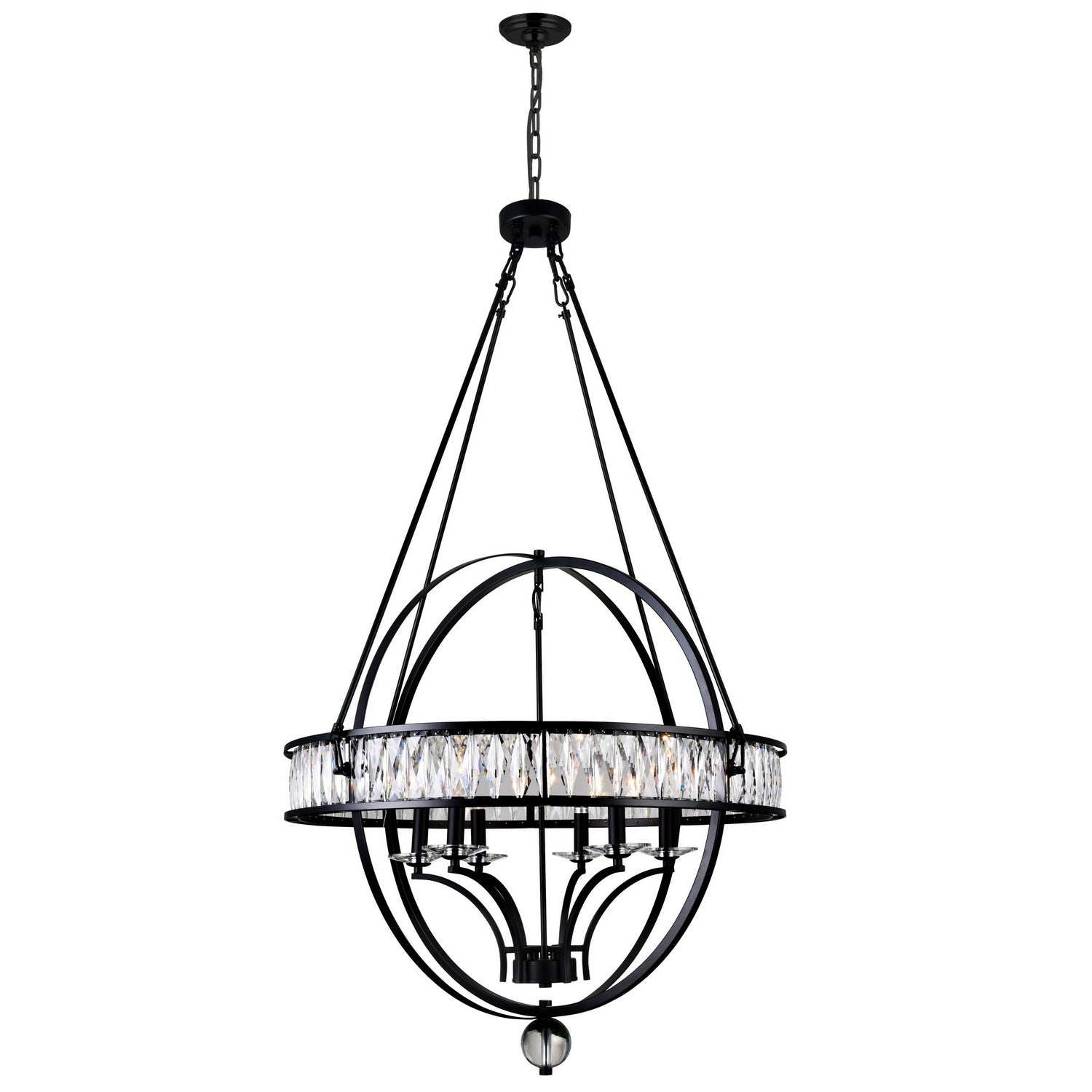 CWI Lighting - 9957P30-6-101 - Six Light Chandelier - Arkansas - Black