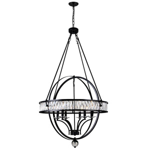 CWI Lighting - 9957P30-6-101 - Six Light Chandelier - Arkansas - Black