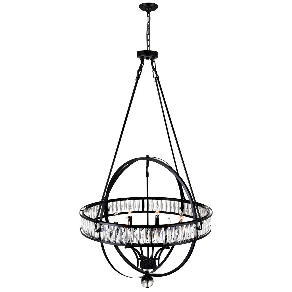 CWI Lighting - 9957P30-6-101 - Six Light Chandelier - Arkansas - Black