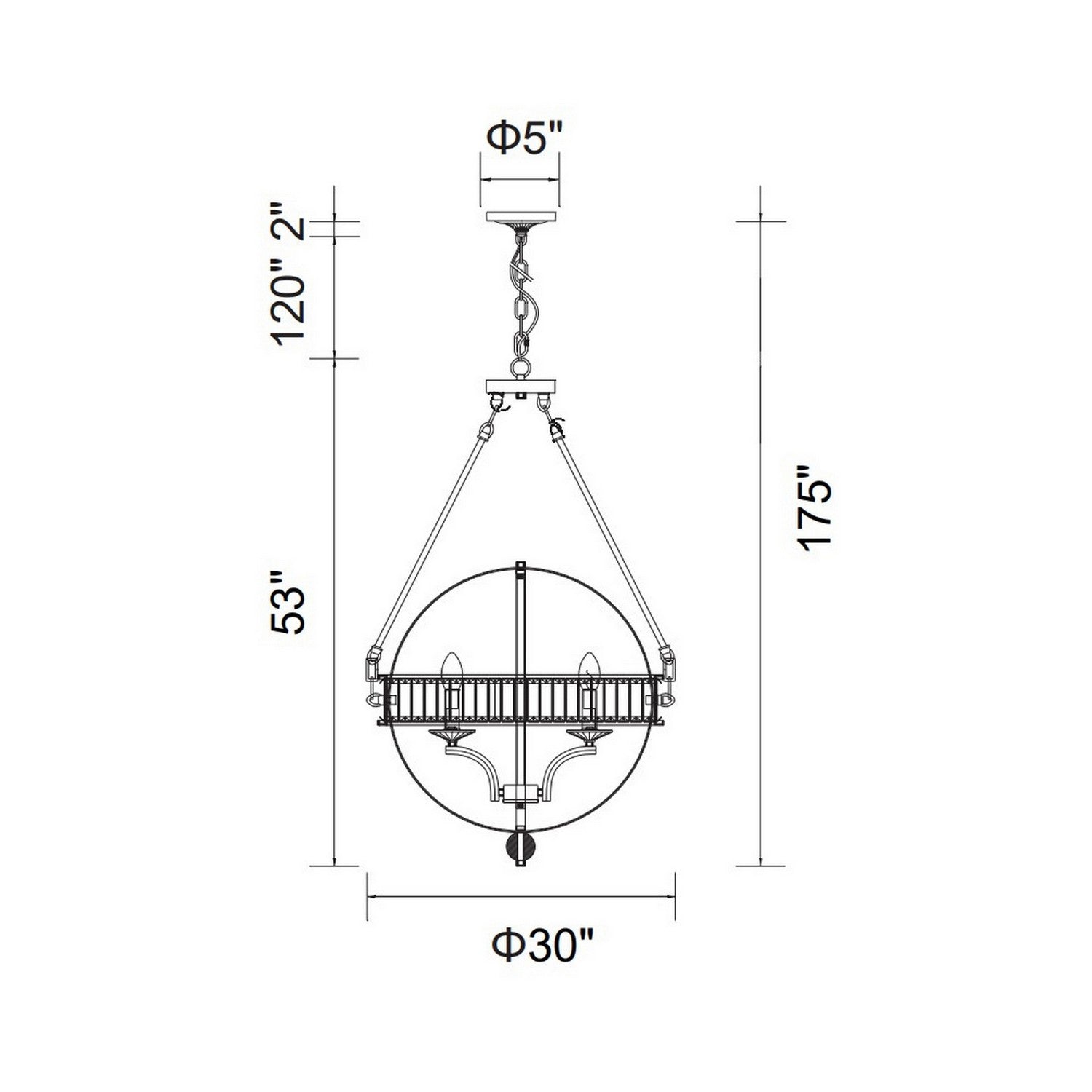 CWI Lighting - 9957P30-6-101 - Six Light Chandelier - Arkansas - Black