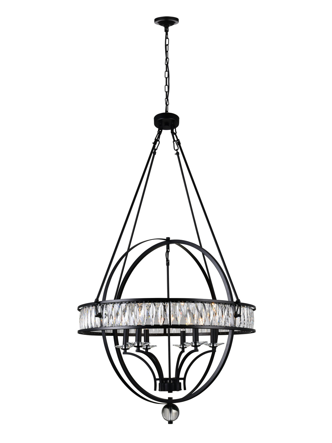 CWI Lighting - 9957P30-6-101 - Six Light Chandelier - Arkansas - Black