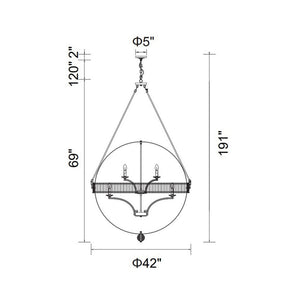 CWI Lighting - 9957P42-12-101 - 12 Light Chandelier - Arkansas - Black