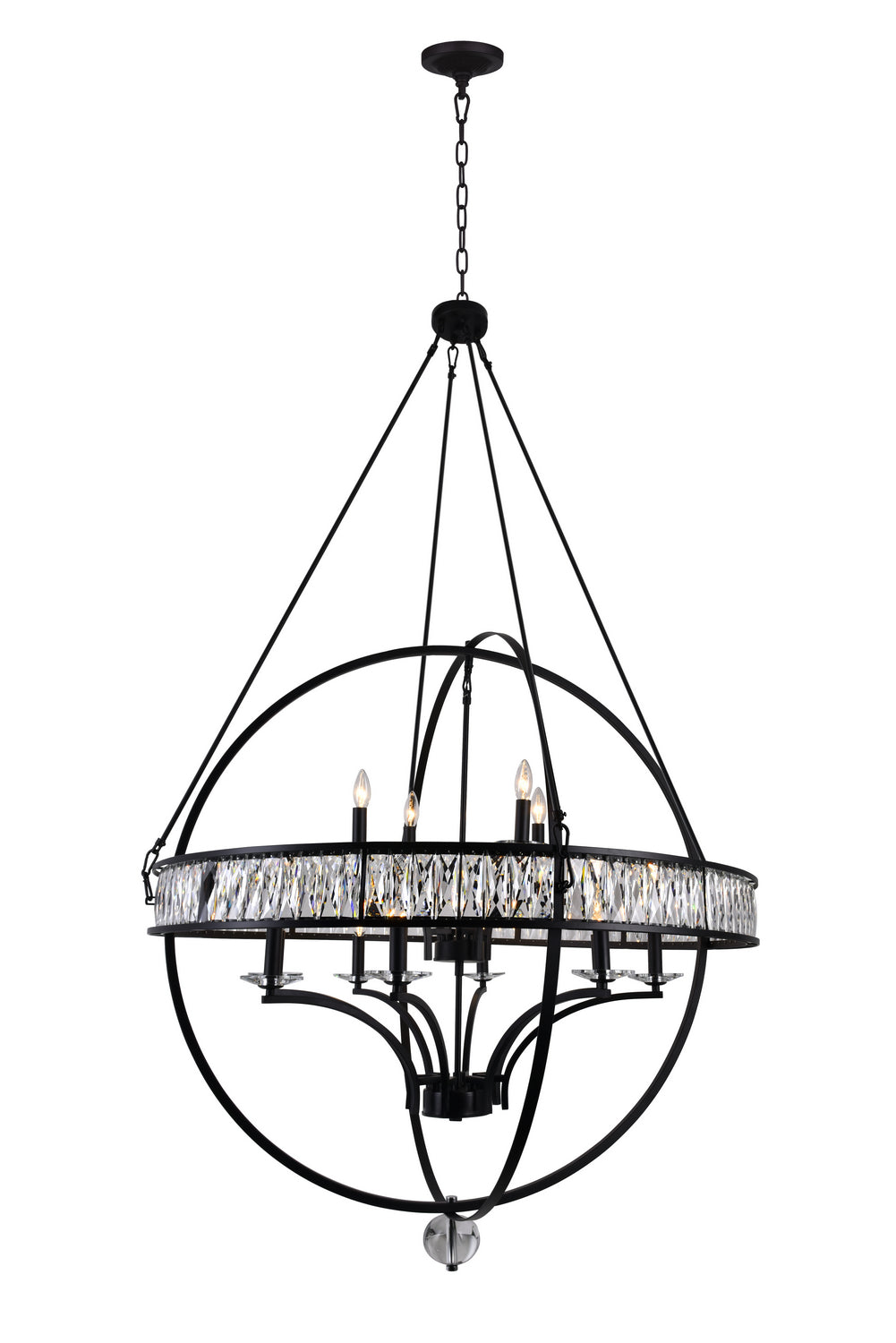 CWI Lighting - 9957P42-12-101 - 12 Light Chandelier - Arkansas - Black