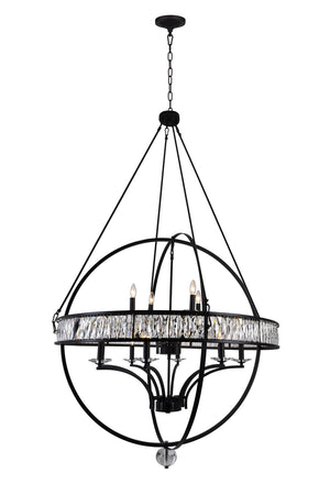 CWI Lighting - 9957P42-12-101 - 12 Light Chandelier - Arkansas - Black