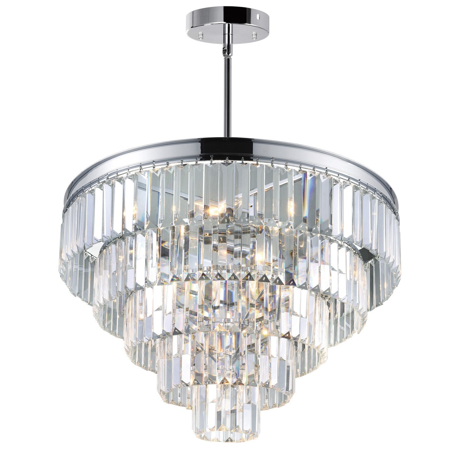 CWI Lighting - 9969P24-12-601 - 12 Light Chandelier - Weiss - Chrome