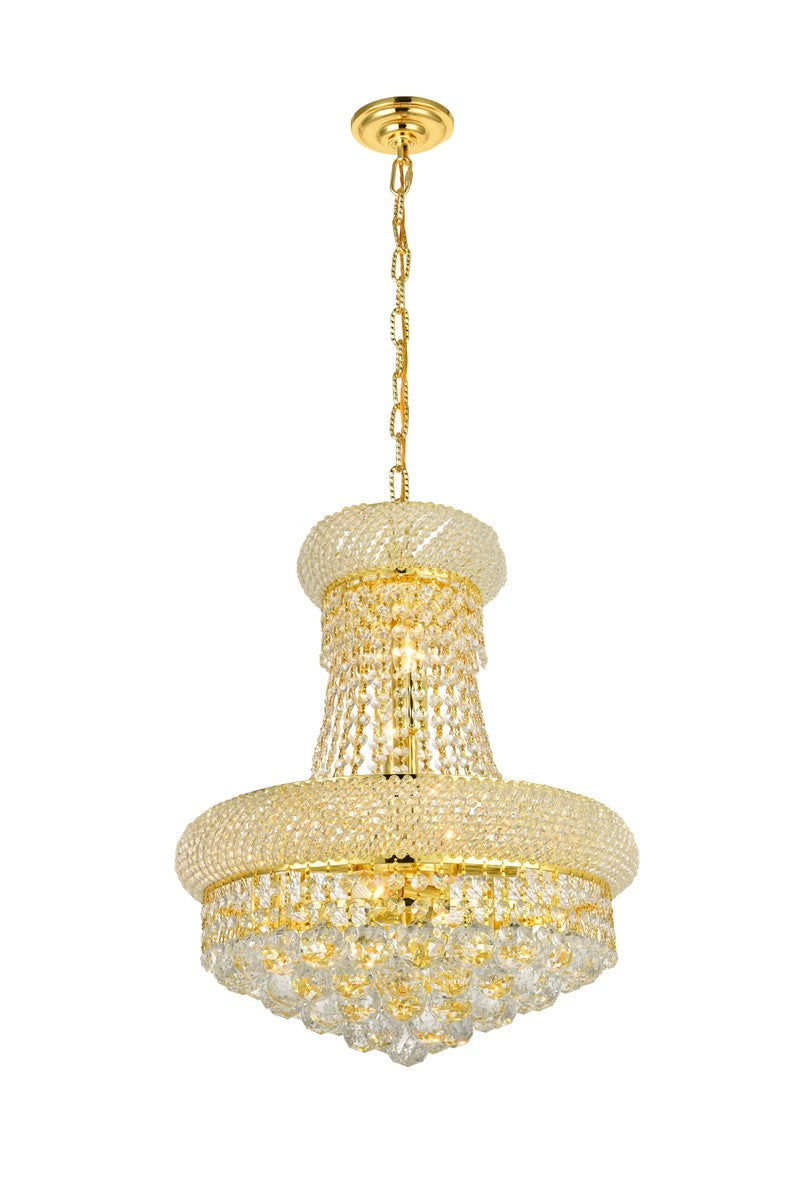 Elegant Lighting - V1800D16G/RC - Eight Light Pendant - Primo - Gold