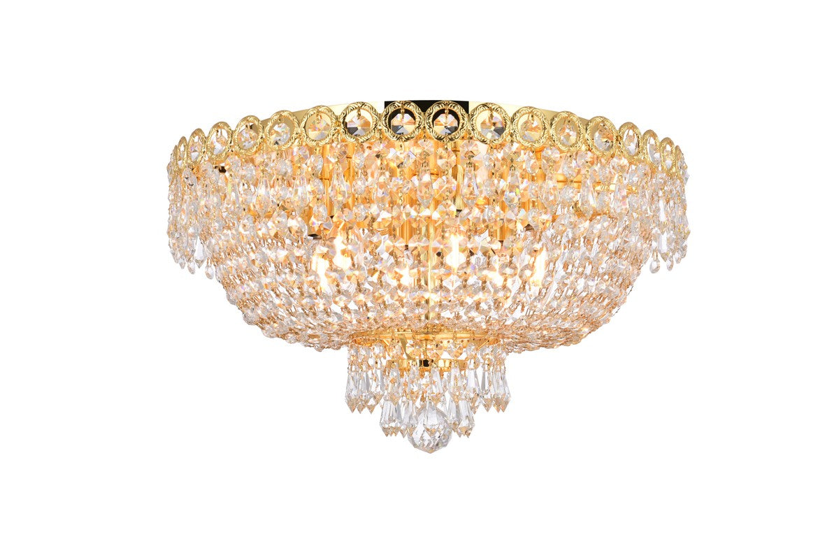 Elegant Lighting - V1900F18G/RC - Six Light Flush Mount - Century - Gold