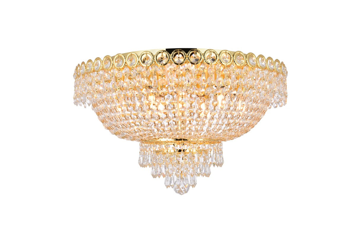 Elegant Lighting - V1900F20G/RC - Nine Light Flush Mount - Century - Gold