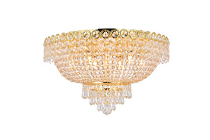 Elegant Lighting - V1900F20G/RC - Nine Light Flush Mount - Century - Gold