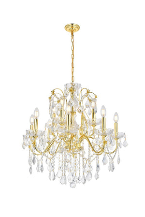 Elegant Lighting - V2015D28G/RC - 12 Light Chandelier - St. Francis - Gold