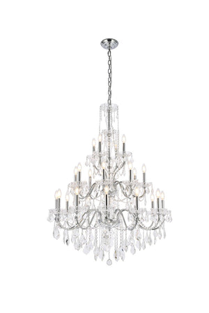 Elegant Lighting - V2015G36C/RC - 24 Light Chandelier - St. Francis - Chrome