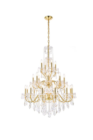 Elegant Lighting - V2015G36G/RC - 24 Light Chandelier - St. Francis - Gold