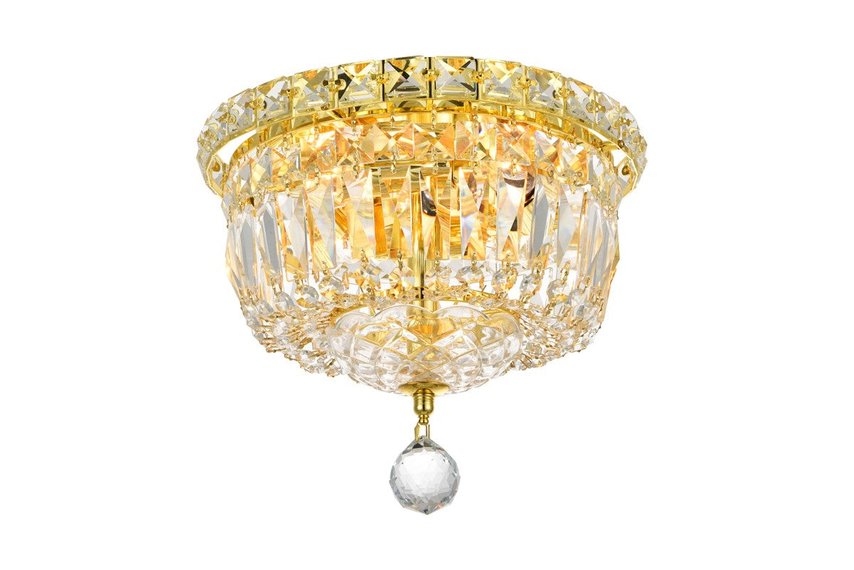 Elegant Lighting - V2528F10G/RC - Four Light Flush Mount - Tranquil - Gold