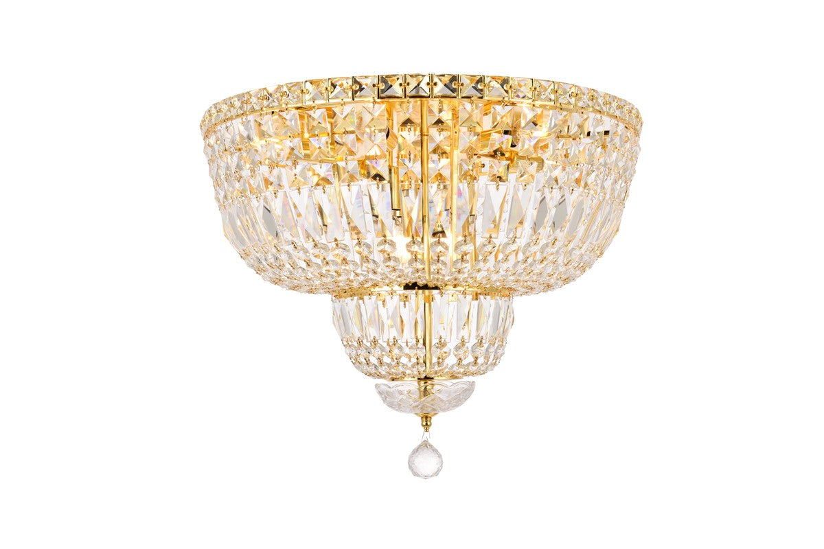 Elegant Lighting - V2528F20G/RC - Ten Light Flush Mount - Tranquil - Gold