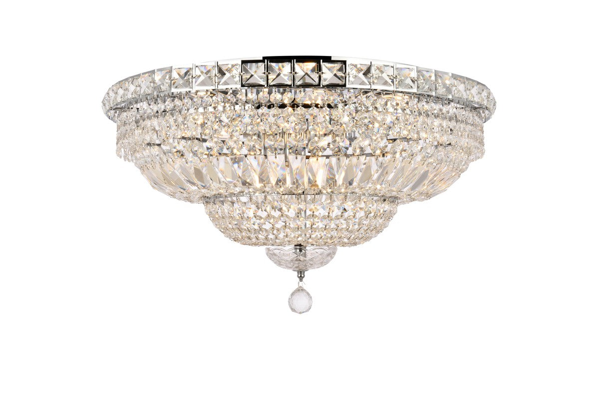 Elegant Lighting - V2528F24C/RC - 12 Light Flush Mount - Tranquil - Chrome