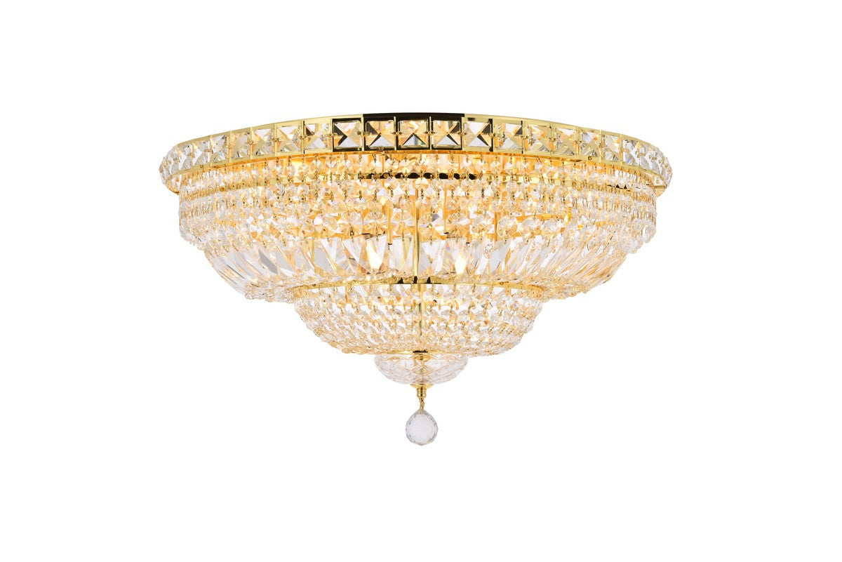 Elegant Lighting - V2528F24G/RC - 12 Light Flush Mount - Tranquil - Gold