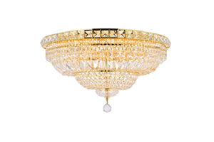 Elegant Lighting - V2528F24G/RC - 12 Light Flush Mount - Tranquil - Gold