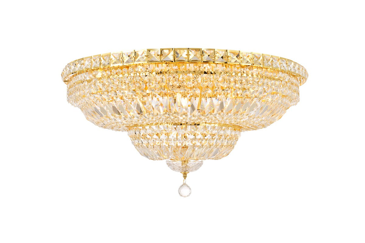 Elegant Lighting - V2528F30G/RC - 18 Light Flush Mount - Tranquil - Gold