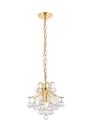 Elegant Lighting - V8000D12G/RC - Three Light Pendant - Toureg - Gold