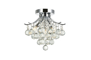 Elegant Lighting - V8000F12C/RC - Three Light Flush Mount - Toureg - Chrome