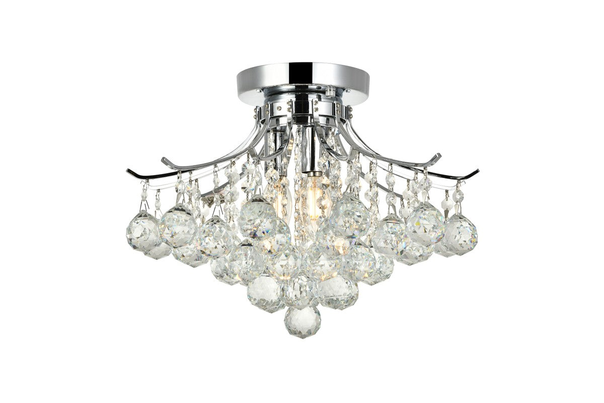 Elegant Lighting - V8000F16C/RC - Three Light Flush Mount - Toureg - Chrome