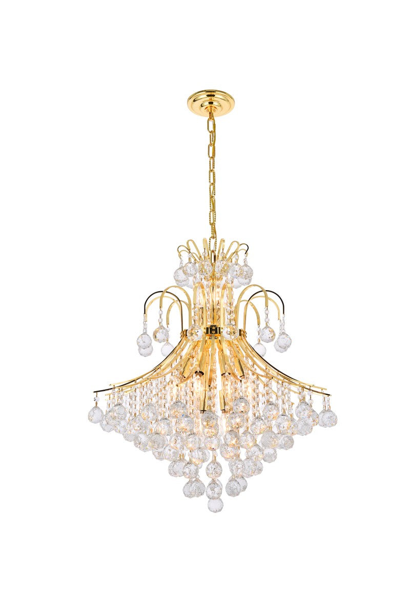 Elegant Lighting - V8003D25G/RC - 15 Light Chandelier - Toureg - Gold