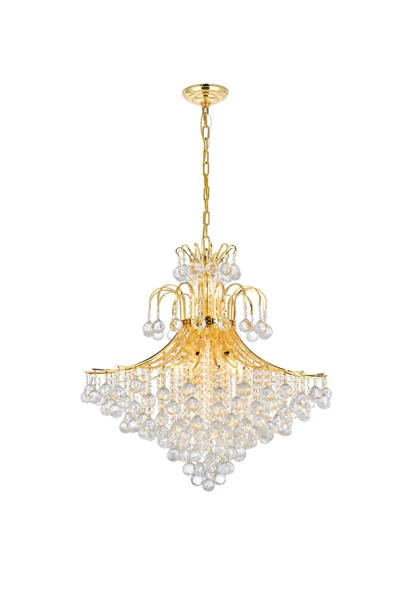 Elegant Lighting - V8005G31G/RC - 15 Light Chandelier - Toureg - Gold