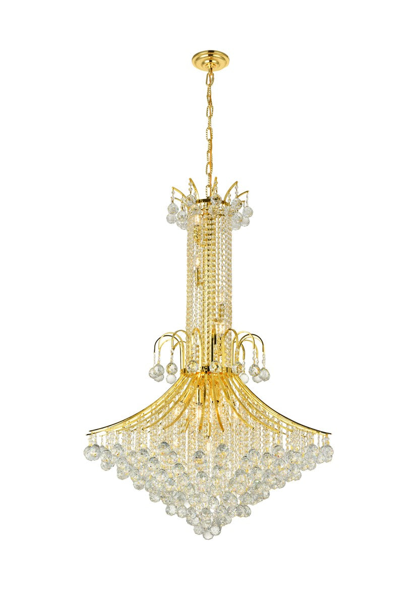 Elegant Lighting - V8006G35G/RC - 16 Light Chandelier - Toureg - Gold