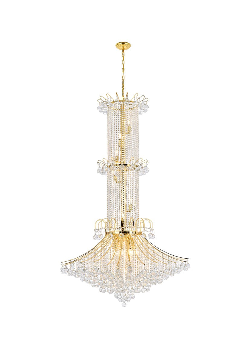 Elegant Lighting - V8008G44G/RC - 20 Light Chandelier - Toureg - Gold