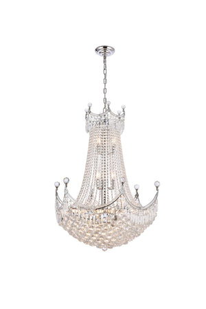 Elegant Lighting - V8949D30C/RC - 24 Light Chandelier - Corona - Chrome