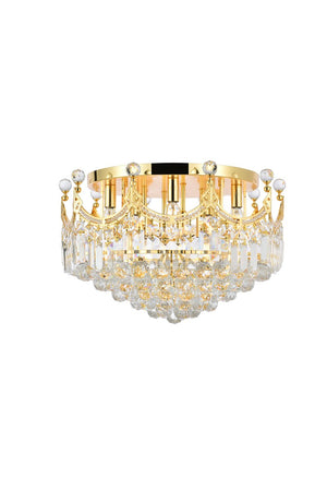 Elegant Lighting - V8949F20G/RC - Nine Light Flush Mount - Corona - Gold