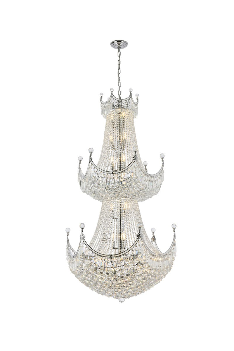 Elegant Lighting - V8949G36C/RC - 36 light Chandelier - Corona - Chrome