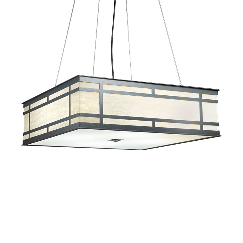 UltraLights - 13227-24-DI-FA-03 - Four Light Pendant - Tambour - Dark Iron