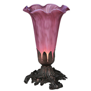 Meyda Tiffany - 13502 - One Light Accent Lamp - Lavender - Mahogany Bronze