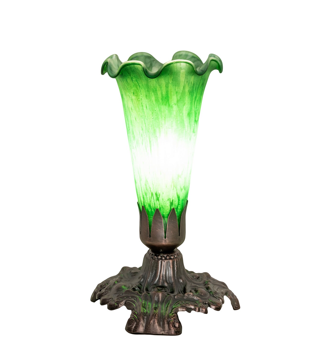 Meyda Tiffany - 13818 - One Light Accent Lamp - Green - Mahogany Bronze