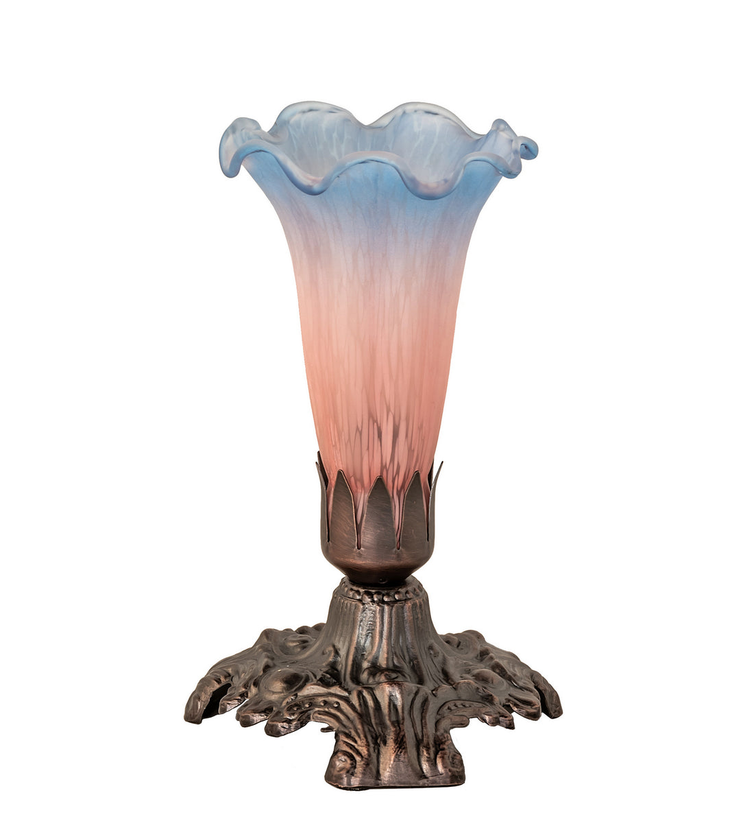 Meyda Tiffany - 14321 - One Light Mini Lamp - Pink/Blue - Mahogany Bronze