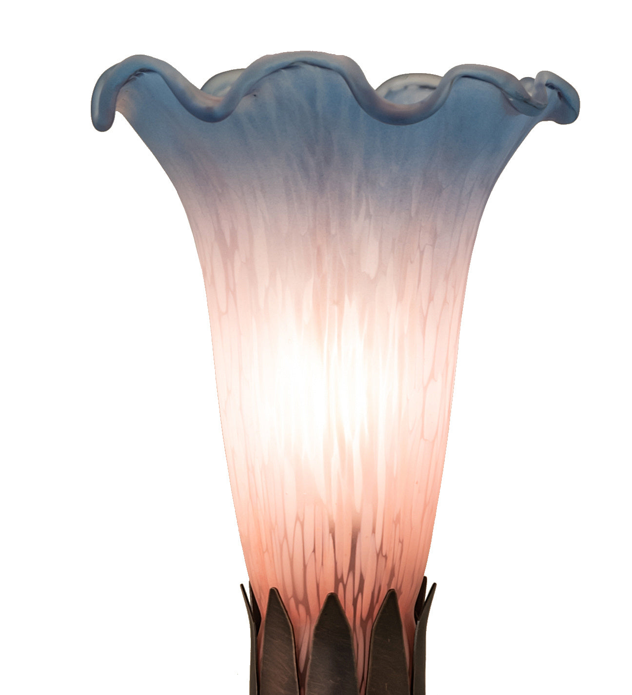 Meyda Tiffany - 14321 - One Light Mini Lamp - Pink/Blue - Mahogany Bronze