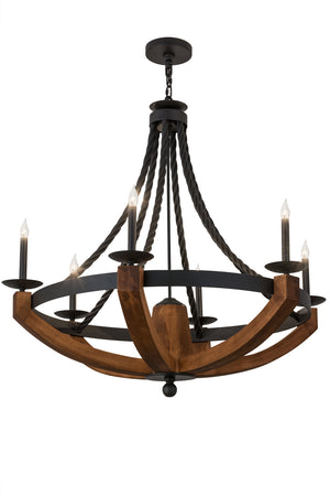 Meyda Tiffany - 164690 - Six Light Chandelier - Doyle - Wrought Iron