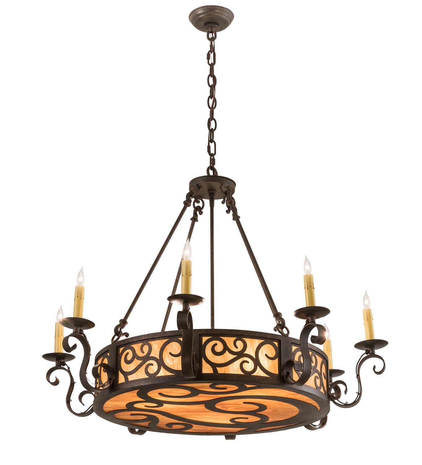 Meyda Tiffany - 194319 - 11 Light Chandelier - Delano - Copper Rust