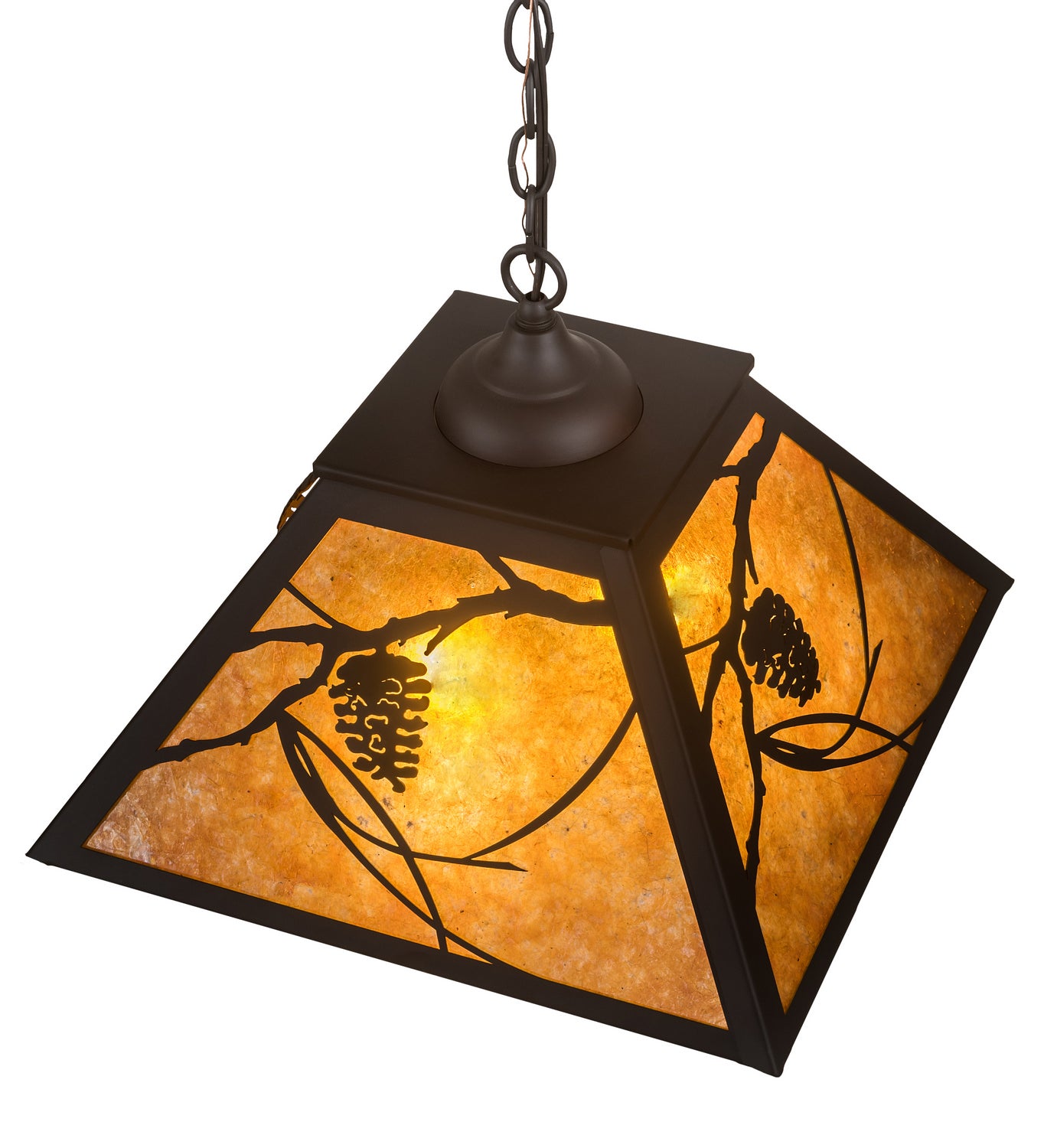 Meyda Tiffany - 194678 - Two Light Pendant - Whispering Pines - Oil Rubbed Bronze