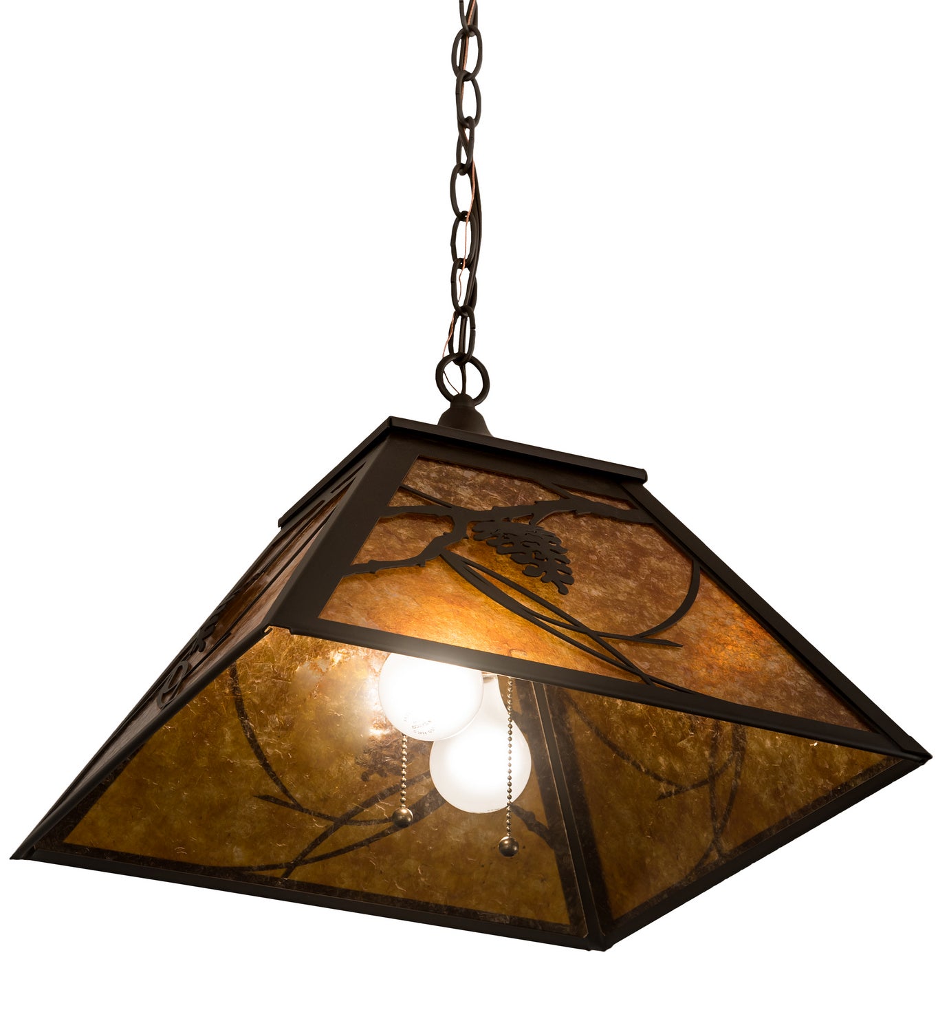 Meyda Tiffany - 194678 - Two Light Pendant - Whispering Pines - Oil Rubbed Bronze