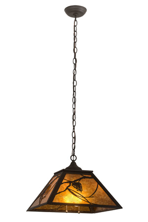 Meyda Tiffany - 194678 - Two Light Pendant - Whispering Pines - Oil Rubbed Bronze