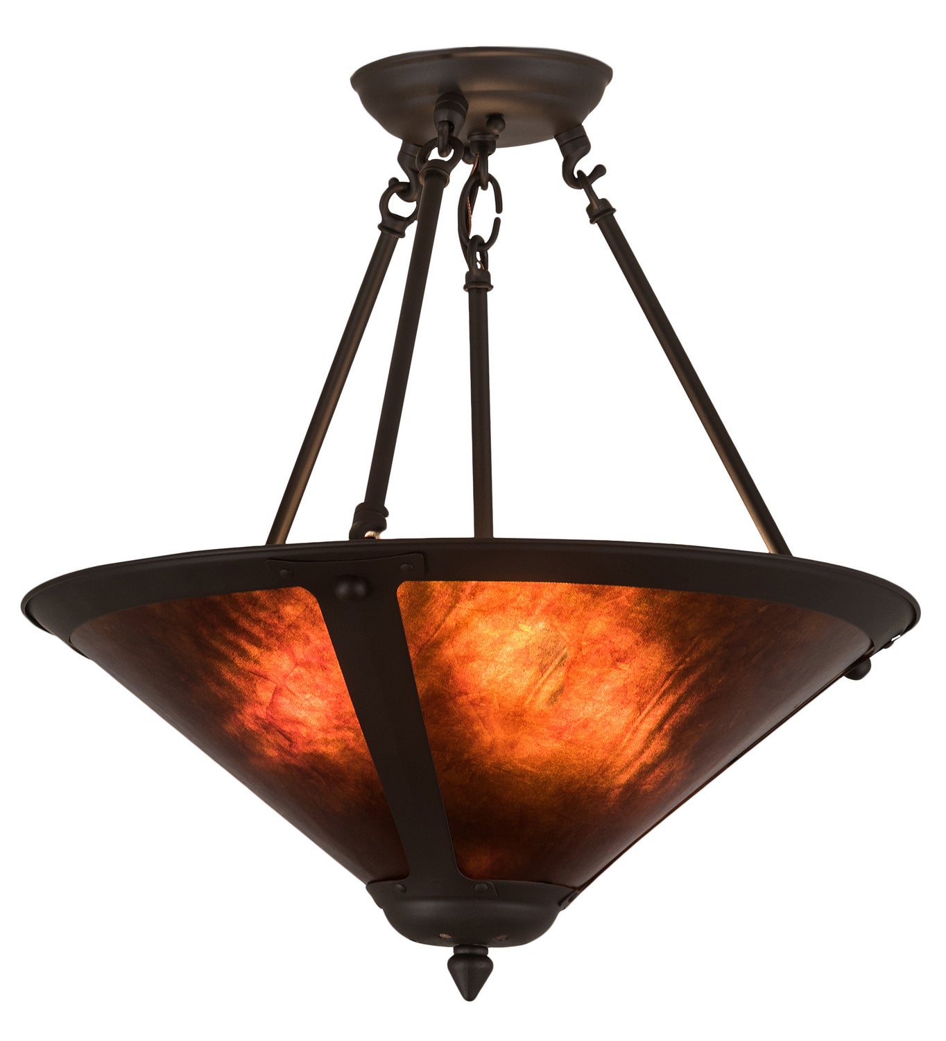 Meyda Tiffany - 194681 - Three Light Pendant - Sutter - Oil Rubbed Bronze