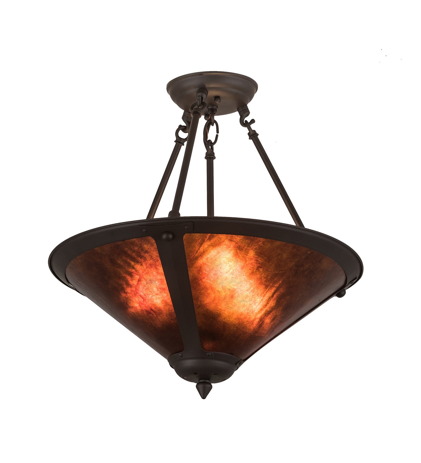 Meyda Tiffany - 194681 - Three Light Pendant - Sutter - Oil Rubbed Bronze