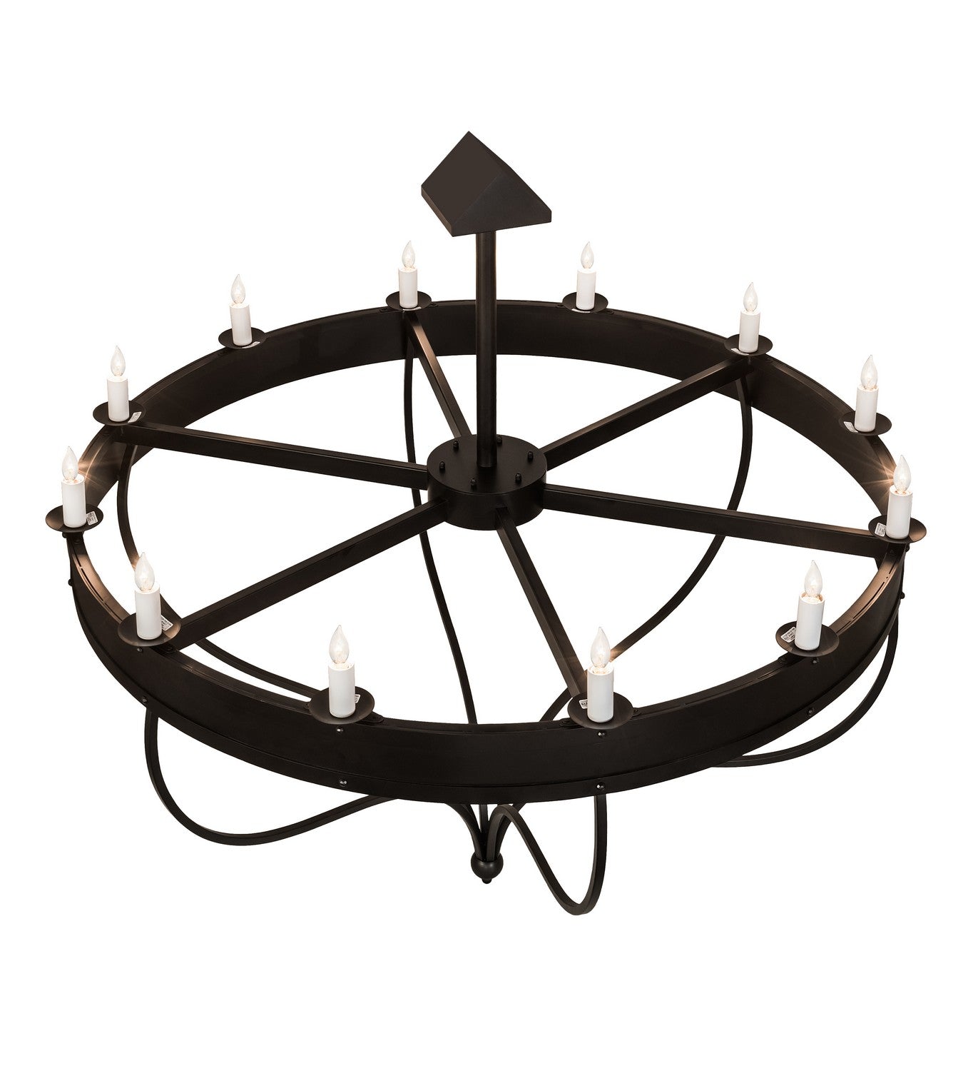 Meyda Tiffany - 195314 - 12 Light Chandelier - Parnella - Blackwash