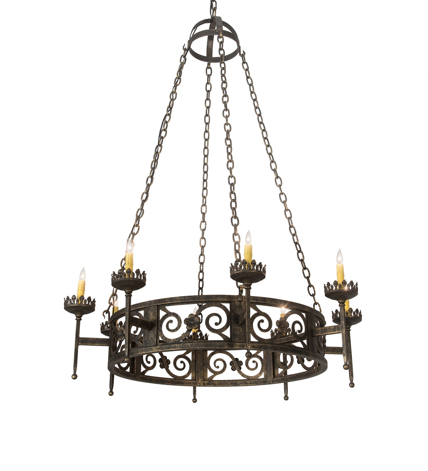 Meyda Tiffany - 195754 - Eight Light Chandelier - Majella - English Bronze